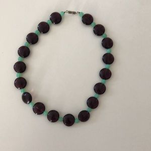 Purple beaded necklace